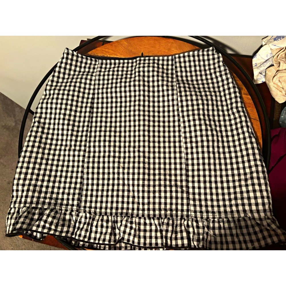 Art Class Black & White Gingham Ruffle Hem Skort Juniors L (10/12)